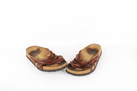 Vtg Papillio Birkenstock Womens 5 Distressed Leather Strap Toe Loop Ring... - $738.56 MXN