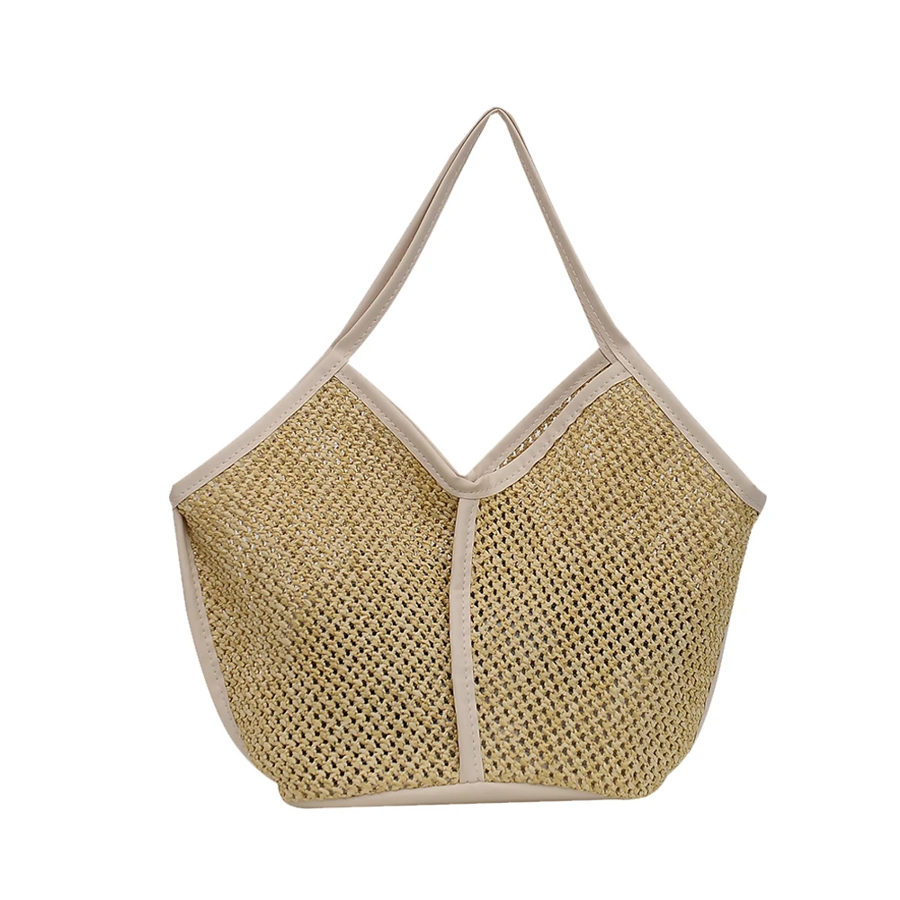 Straw  Bag Women Woven  Summer Beach Holiday Handbag Totes Youth Ladies Simple V - £120.12 GBP