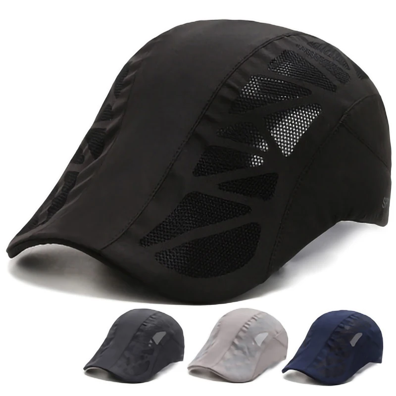 VACIGODEN Mens Summer Mesh Breathable Beret Hat Quick-Dry Running Cap Womens - £6.35 GBP