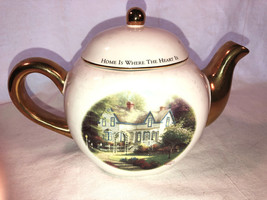 Thomas Kincaid Lidded Teapot Home Is Where The Heart Is Mint - £23.97 GBP