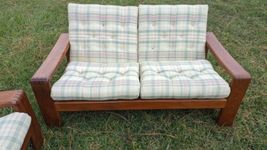 Vintage Danish Modern Teak Sofa and Loveseat Settee Set by EMC Møbler Denmark image 5