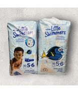 2pk Huggies Little Swimmers Disposable Swim Pants Sz 5-6 32lb Nemo 20 total - $34.64