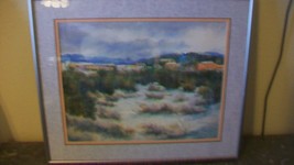 Santa Fe Winter by Darlene Hungate Original Pastel Drawing Framed &amp; Matted - £273.64 GBP