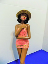 NEW Black Bathing Beauty Figurine Statue Art Deco Style Black Americana Figurine - £34.98 GBP