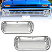 Aluminum Park Light Bezel Housing Trim Pair for 1962-1966 Chevy Pickup T... - $23.95