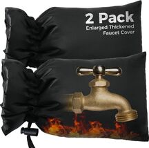 Outdoor Faucet Covers for Winter Freeze Protection, 2 Pack 6.7" x 9.5" H... - $14.32