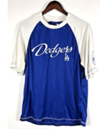 LA Dodgers Jersey Silky T Shirt Large Dri Fit Blue &amp; White Mens Adult Un... - £21.86 GBP