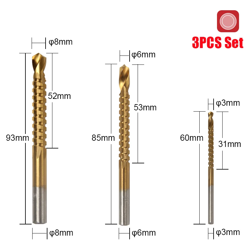 Step Drill Bit Saw Set HSS Steel Titanium 4-12/20/32mm  Stepped Hole Ope... - £32.35 GBP