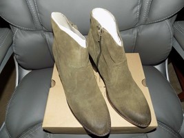 NYC Soho Cobbler Fields Olive Genuine Suede Boots Size 10 Women&#39;s NEW - £49.02 GBP