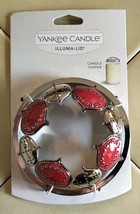 2018 Yankee Candle ILLUMA-LID Candle Topper (Scandinavian Ornaments) Chrome/Red - $4.80