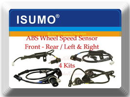 4 ABS Wheel Speed Sensor  Front-Rear Left &amp; Right Fits: Hyundai Santa Fe... - £43.98 GBP