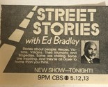 Street Stories With Ed Bradley Vintage Tv Guide Print Ad  Tpa25 - $5.93