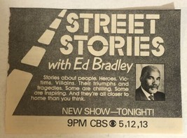 Street Stories With Ed Bradley Vintage Tv Guide Print Ad  Tpa25 - £4.64 GBP