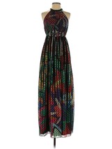 NWT Anthropologie Geisha Designs Kalinka in Black Rainbow Floral Chiffon Dress 0 - £73.52 GBP