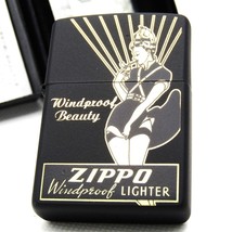 Windy Advertising Pattern Windproof Ready Matte Black Zippo Oil Lighter 2023 MIB - $79.56