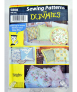 Simplicity Sewing Patterns For Dummies #5808 Pillows Various Sizes Shape... - £5.13 GBP