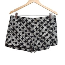 J Crew City Shorts Womens Size 6 Black White Geometric Print Chino 3 inc… - $11.88
