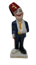 Masonic Shriners Just Joined Fez Hat Ceramic Freemason Figurine with Yel... - $29.39
