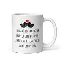 Life Partner Mug With Sentimental Sarcastic Love Quote About Adulting For Valent - £7.98 GBP+