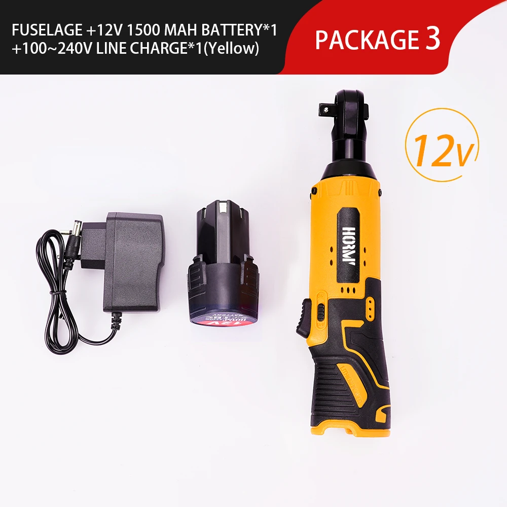 12V Electric Wrench Screwdriver 3/8 Inch Cordless Ratchet Wrench Right Angle Dri - £116.84 GBP