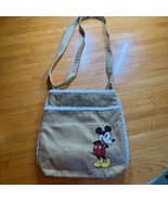Vintage Y2K Disney Mickey Mouse Crossbody Bag Faux Suede/Shearling Style... - $189.44 MXN