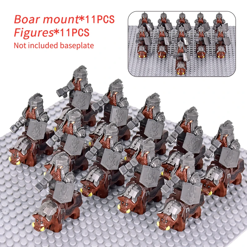 MOC Medieval Rohan Knights soldiers Guard Army lotr Cavalier Action -Stytle 24 - $46.49