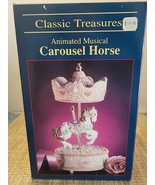 Vintage Classic Treasures Animated Musical Carousel Horse WORKS - $13.75