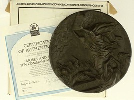 Vintage RHODES STUDIO Plate Moses &amp; The Ten Commandments Dore Bible - $24.66