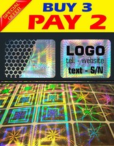 189 CUSTOM PRINT hologram warranty security sticker label VOID seals 0.8... - $19.90
