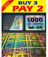 189 CUSTOM PRINT hologram warranty security sticker label VOID seals 0.8... - $19.90