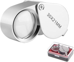  Pocket Jewelry Loupe 30x 21mm Jewelers Eye Magnifying Glass Magnifier - £12.57 GBP