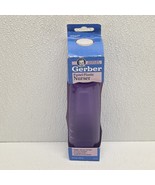 Vintage Gerber Baby Bottle Plastic Purple Clear View Nurser Rubber Nippl... - $19.70