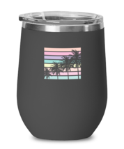 Wine Tumbler Stainless Steel Insulated Funny Palm Tree Tropica Nature  - £20.06 GBP