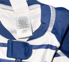 Tucker + Tate Baby Rash Guard Swimsuit Romper Blue White Striped 18M image 5
