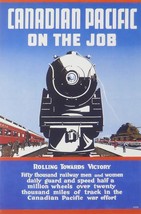 Canadian Pacific on the job Rolling towards victory - Framed Picture - 11&quot; x 14&quot; - £25.56 GBP