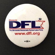 Minnesota DFL Democratic Farmer Labor Party Button Pin 2.25&quot; Read Descri... - $10.00