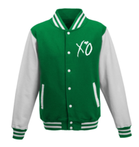 The Weeknd XO Rib Knitt Green &amp; White Unisex Varsity Jacket - $66.38 CAD+