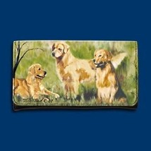 Wallet GOLDEN RETRIEVER Dog Breed Ladies Wallet Checkbook Zippered Coin - £13.32 GBP