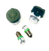 2 Dash Bulbs + 2 Lens+ 2 Gaskets - 6pc Kit, 383 Green, fits HUMVEE Dashboard - £23.38 GBP