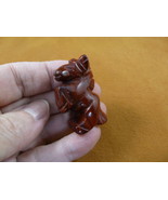 Y-UNI-582 red Jasper UNICORN horse Figurine carving gemstone unicorns FA... - $262.05 MXN