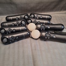 Lot of 8 - 2x PlayStation 3 Move &amp; 6x Navigation Controllers BROKEN AS IS - £31.22 GBP