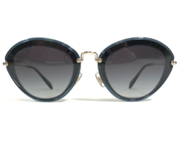 Miu Miu Sunglasses SMU 51R 1AB-5D1 Blue Gold Cat Eye Frames w Blue Purple Lenses - £132.94 GBP