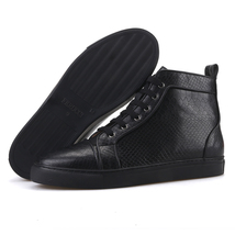 Ferucci Men Black Python High Top Sneakers - £164.04 GBP