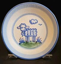 Country Scene Blue by M A HADLEY LAMB Salad/Dessert Plate 7 1/2 in Disco... - $59.30