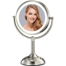 Vesaur 10&quot; Large And 17&quot; Tall Lighted Makeup Mirror, 1X/5X Magnifying Vanity - £93.49 GBP