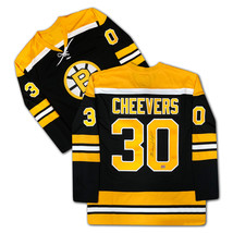 Gerry Cheevers Autographed Black Boston Bruins Jersey - $210.00