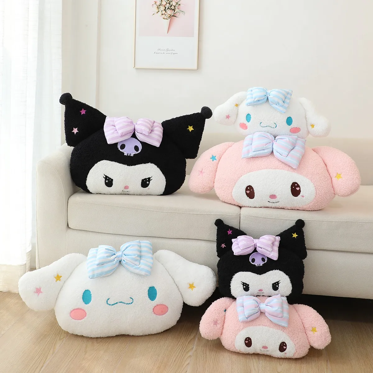 Lovely Kuromi My Melody Back Cushion For Cat Seat Cushion Headrest Stuffed Anime - £18.68 GBP