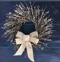 Wreath decor, handmade Wreath, Country Home Decorations, wreath pussy wi... - £58.66 GBP+