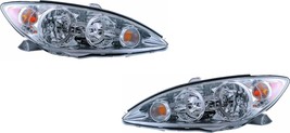 Headlights For Toyota Camry 2005 2006 Left Right Pair Chrome Trim USA Built - £134.91 GBP