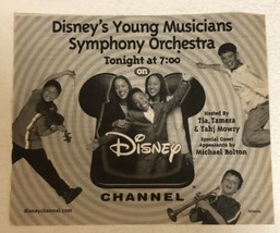 Disney Young Musicians Symphony Tv Guide Vintage Print Ad Tia Tamara Mow... - $5.93